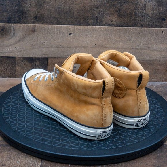 CONVERSE ALL STAR PRO MID LEATHER MENS ATHLETIC SHOES RETRO SNEAKER TAN SIZE 10 - Picture 6 of 9